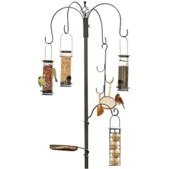 Bird Feeding Station With 4 Bird Feeders -Lallatros Shop G1357 1 2
