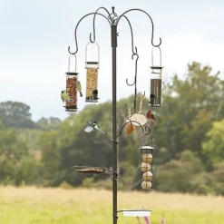 Bird Feeding Station With 4 Bird Feeders -Lallatros Shop G1357 bird feeder LS 2