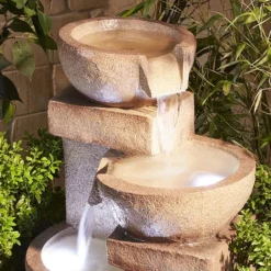 4 Tier Laguna Cascade Water Feature With Light -Lallatros Shop G1415 4 Tier Luguna cascade Water Feature 7