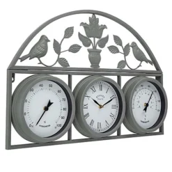 Garden Wall Clock - Grey -Lallatros Shop G2613 2 2000x2000 1