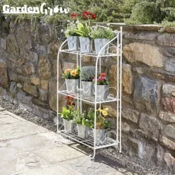 Three-tier Highbury Folding Metal Plant Stand -Lallatros Shop G2663 1