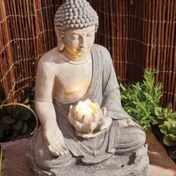 Serenity Lotus Buddha Water Feature -Lallatros Shop G2746 4