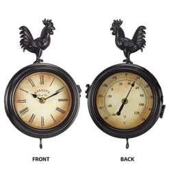 Wall Mounted Metal Rooster Clock -Lallatros Shop z G26255